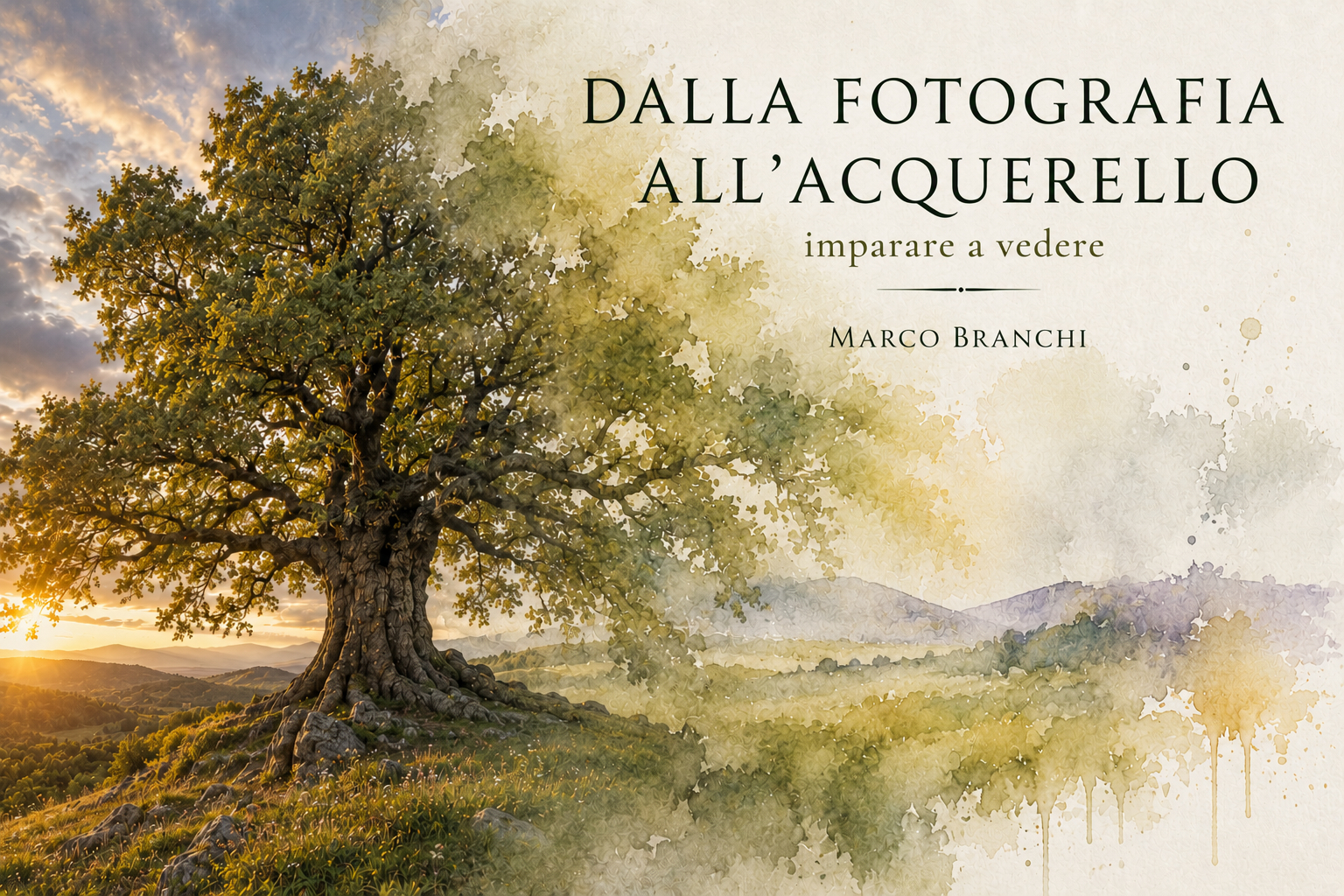 Copertina di Dalla fotografia all'acquerello